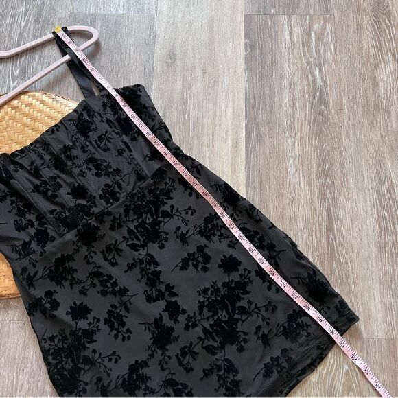Lulus black mesh velvet burnout mini dress women’s size M - Picture 3 of 8